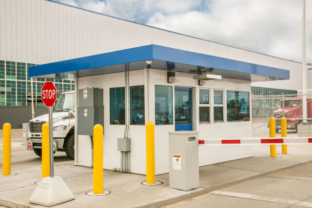 guard booth with restroom
